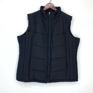 Port Authority Full Zip Corded Waist Black Puffer Vest With Pockets Nwot Sz XXL